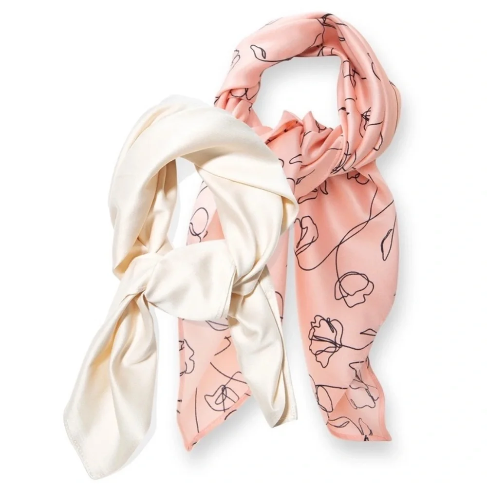 Lark & Ives Silk Satin Scarf Set‎